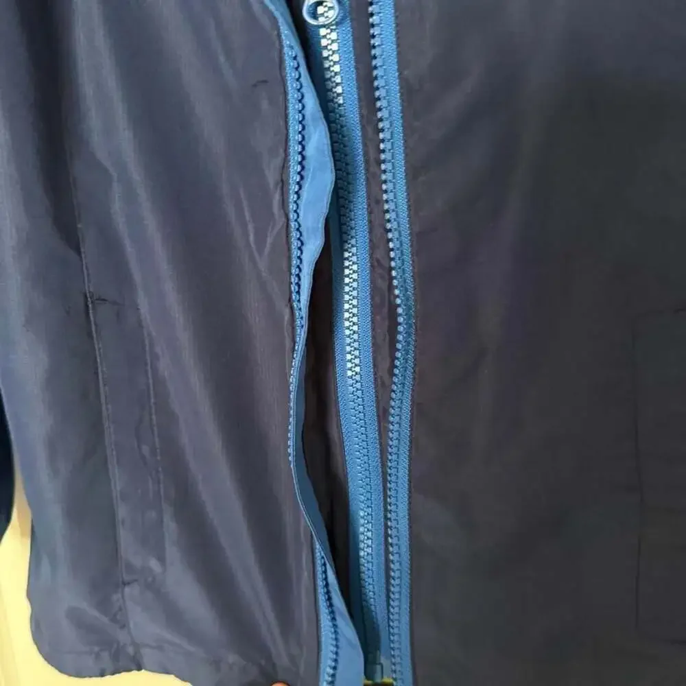 Eddie Bauer Kids Color-Blocked Rain Jacket Blue Navy Size XS 5/6